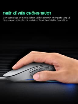 Thumbnail Chuột máy tính chơi game Sidotech Inphic PB1 bản có dây DPI 3600 thiết kế công thái học phù hợp cả gaming và làm việc 4