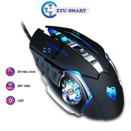 Thumbnail Chuột máy tính có dây văn phòng gaming ZTU Smart V6 led RGB giá rẻ DPI 3600 chơi game cho laptop PC 2