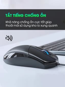 Thumbnail Chuột máy tính có dây văn phòng gaming SIDOTECH P20 giá rẻ Silent tắt âm chống ồn DPI 1200 chơi game cho laptop 2