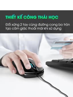 Thumbnail Chuột máy tính có dây văn phòng gaming SIDOTECH P20 giá rẻ Silent tắt âm chống ồn DPI 1200 chơi game cho laptop 4