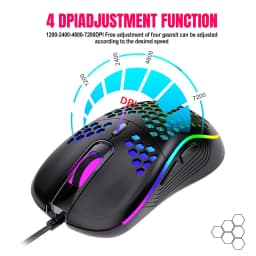 Thumbnail Chuột máy tính có dây ZTU Smart D4 giá rẻ gaming văn phòng 7200DPI công thái học làm việc và chơi game cho pc laptop 3
