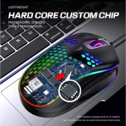 Thumbnail Chuột máy tính có dây ZTU Smart D4 giá rẻ gaming văn phòng 7200DPI công thái học làm việc và chơi game cho pc laptop 4