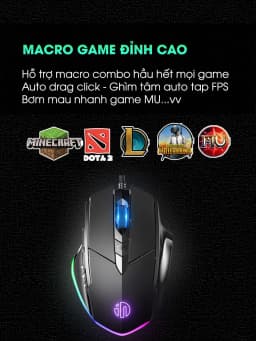 Thumbnail Chuột máy tính gaming chơi game SIDOTECH Inphic P1W bản có dây và không dây tắt âm silent 7200 DPI Led RGB - Chính hãng 2