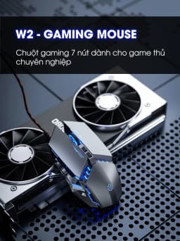 Thumbnail Chuột máy tính gaming SIDOTECH W2PRO có dây silent chống ồn 7 nút bấm 8800 DPI có app laptop pc 1