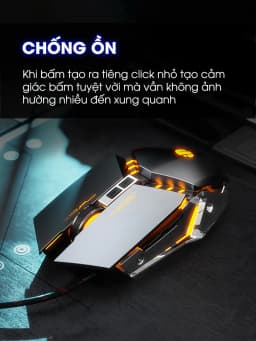 Thumbnail Chuột máy tính gaming SIDOTECH W2PRO có dây silent chống ồn 7 nút bấm 8800 DPI có app laptop pc 3