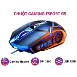 Thumbnail Chuột máy tính gaming ZTU Smart YINDIAO G5 phiên bản có dây 3200DPI LED RGB 2