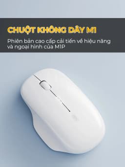 Thumbnail Chuột máy tính không dây SIDOTECH M1 wireless 2.4G pin sạc silent chống ồn công thái học cho laptop táo pc hiển thị pin 1