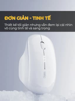 Thumbnail Chuột máy tính không dây SIDOTECH M1 wireless 2.4G pin sạc silent chống ồn công thái học cho laptop táo pc hiển thị pin 2