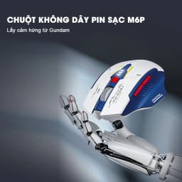 Thumbnail Chuột máy tính không dây gaming SIDOTECH M6P GUNDAM pin sạc 6 nút công thái học silent tắt tiếng chống ồn wireless 3