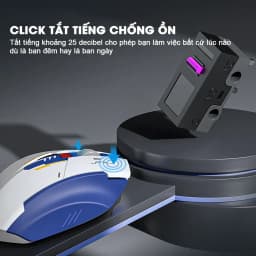 Thumbnail Chuột máy tính không dây gaming SIDOTECH M6P GUNDAM pin sạc 6 nút công thái học silent tắt tiếng chống ồn wireless 4