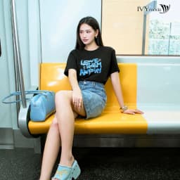 Thumbnail Classic Shirt - Chân váy denim A ngắn, Chân váy công sở dạo phố nữ IVY moda MS 32M9082 1