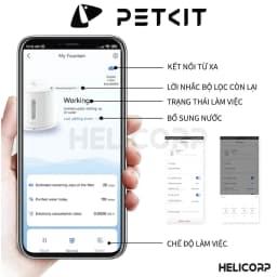 Thumbnail [Có App] Máy Lọc Nước Cho Chó Mèo Bơm Không Dây PETKIT Solo 2 - HeLiPet 2