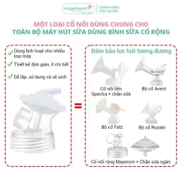 Thumbnail Cổ Nối Máy Hút Sữa Cổ Rộng 3 Chi Tiết Thương Hiệu Maymom, Tương Thích Máy Spectra, Avent, Fazt, Rozabi 3