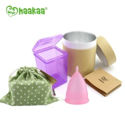 Thumbnail Cốc nguyệt san cao cấp thân ngắn Flowcup Haakaa. Chất liệu silicone cao cấp, an toàn 3
