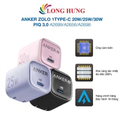 Thumbnail Cốc sạc Anker Zolo 1Type-C PIQ 3.0 20W A2699/25W A2656/30W A2698 - Hàng chính hãng 1