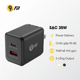 Thumbnail Cốc sạc nhanh 9FIT 35W 1A + 1C công nghệ GaN 1