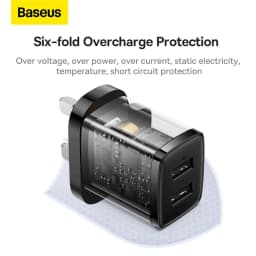 Thumbnail Cốc sạc nhanh Baseus hai cổng USB EU 2.1A Max tiện lợi 3