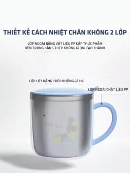 Thumbnail Cốc uống nước cho bé 1989KIDS bằng thép không gỉ,cốc giữ nhiệt trẻ em có nắp đậy chống rơi,ly nước giữ nhiệt đáng yêu 3