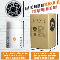 Thumbnail Combo 02 máy lọc không khí MaxAir MA025 lọc bụi mịn, khử khuẩn, diệt nấm mốc,hàng chính hãng, bảo hành 12 tháng 2