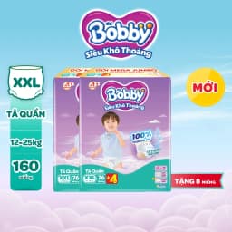 Thumbnail Combo 02 tã quần Bobby Siêu Khô Thoáng - 100% Thoáng Khí Mega Jumbo M112/L96/XL84/XXL76 4