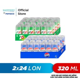 Thumbnail Combo 1 Thùng 24 Lon Pepsi và 1 Thùng 24 Lon 7Up (320ml/lon hoặc 350ml/lon) 3