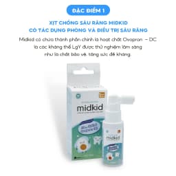 Thumbnail Combo 10 Hộp - Xịt chống sâu răng cho bé Midkid vị nho 30ml cho bé từ 1 tuổi 4