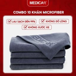 Thumbnail Combo 10 khăn lau Microfiber làm sạch xe hơi và vật dụng trong nhà, không đổ lông, thấm hút x7 trọng lượng khăn 40x40cm 1
