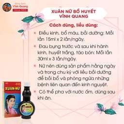 Thumbnail Combo 12 chai Xuân Nữ Bổ Huyết VĨNH QUANG 280ml - Điều hòa kinh nguyệt, liệu trình dễ đậu thai 2