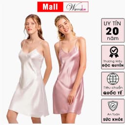 Thumbnail Combo 2 đầm ngủ lụa WANNABE váy ngủ tối giản 2 dây êm dịu trẻ trung chăm sóc làn da giấc ngủ DN612 2