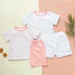 Thumbnail Combo 2 Bộ Quần Áo Cộc Nút Vai Sơ Sinh MIOMIO Cho Bé Trai, Bé Gái (Từ 0 - 24 Tháng), Vải Cotton 3