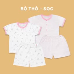 Thumbnail Combo 2 Bộ Quần Áo Cộc Sơ Sinh MIOMIO Cho Bé Trai, Bé Gái (Từ 0 - 24 Tháng), Vải Cotton 4