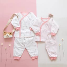 Thumbnail Combo 2 Bộ Quần Áo Sơ Sinh Dài Tay Cài Lệch MIOMIO - Cho Bé Trai, Bé Gái (Từ 0-3M), Vải Cotton 3