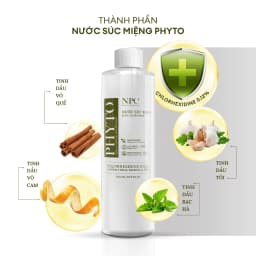Thumbnail COMBO 2 chai nước súc miệng Phyto làm sạch, khử hôi miệng, tinh dầu thiên nhiên 500ml/chai - NPC PHAR 1