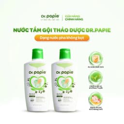 Thumbnail Combo 2 Chai Nước Tắm Thảo Dược Dr Papie Giúp Giảm Mẩn Ngứa Và Rôm Sảy, Hỗ Trợ Làm Sạch, Mát Da Bé - Chai 230ml 1