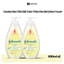 Thumbnail Combo 2 Chai Sữa Tắm Gội Toàn Thân Mềm Mịn Johnson' Baby Bath Cotton Touch 500mlx2 3