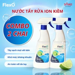 Thumbnail Combo 2 Chai Tẩy Rửa Đa Năng FlexO ion Kiềm pH 12.5_Siêu Sạch Mọi Vết Bẩn_Chai 530ml [Snap Kitchen] 1