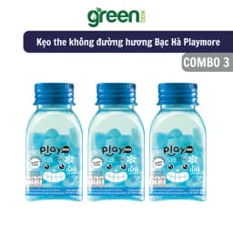 Thumbnail Combo 2, Combo 3,  hũ kẹo the không đường siêu mát lạnh hương Bạc Hà Playmore 22g 1