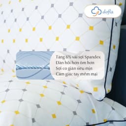 Thumbnail Combo 2 Gối ngủ Dofia khách sạn 5 sao Hilton cao cấp in họa tiết sợi bông mềm mịn - Chính hãng 3
