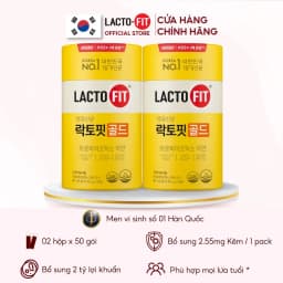 Thumbnail Combo 2 Hộp 50 Gói Men Vi Sinh LACTO-FIT GOLD Bổ Sung Lợi Khuẩn Cải Thiện Đường Ruột Khỏe Mạnh (50 gói x 2g) 1