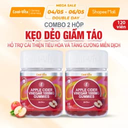 Thumbnail Combo 2 Hộp Kẹo Dẻo Giấm Táo Vitamin B12 Hỗ Trợ Tiêu Hóa, Tăng Cường Miễn Dịch Coolvita (60 viên x 3g)/hộp 1