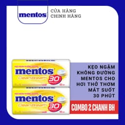 Thumbnail COMBO 2 hộp thiếc kẹo Ngậm Không Đường Mentos Clean Breath (nhiều hương) cho hơi thở thơm mát trong suốt 30 phút 3