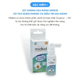 Thumbnail Combo 2 hộp Xịt chống sâu răng Midkid vị nho 30ml cho bé từ 1 tuổi giúp làm sạch, ngăn ngừa ố vàng 3