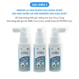 Thumbnail Combo 2 hộp Xịt chống sâu răng Midkid vị nho 30ml cho bé từ 1 tuổi giúp làm sạch, ngăn ngừa ố vàng 4