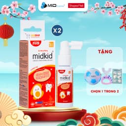Thumbnail Combo 2 hộp xịt chống sâu răng MIDKID cho bé từ 1 tuổi giúp làm sạch và bảo vệ răng vị táo 20ml 1
