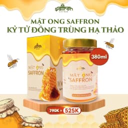 Thumbnail Combo 2 hũ mật ong Saffron Đông trùng hạ thảo kỷ tử và Mật ong Saffron tinh bột nghệ 380ml 1