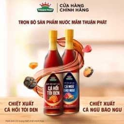 Thumbnail Combo 2 Nước mắm Thuận Phát Cá ngừ bào ngư/Cá hồi tỏi đen 490ml - Chiết xuất từ nguyên liệu hảo hạng 1