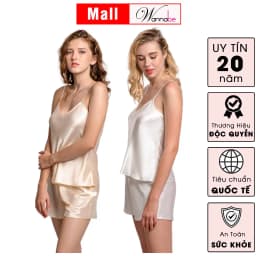 Thumbnail COMBO 2 đồ bộ mặc nhà WANNABE đồ ngủ nữ quần sọt áo 2 dây lụa mịn mát kiểu đơn giản thoải mái BS612 2