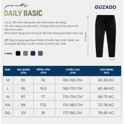 Thumbnail COMBO 2 Quần dài nam GUZADO thể thao chất gió cao cấp, cạp chun co giãn, thoải mái vận động CB2GDC01 2