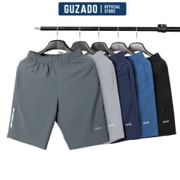 Thumbnail Combo 2 quần đùi nam Guzado Cạp Chun,Vải Gió Thể Thao Vận Động Thoải Mái CB2GSR01 1