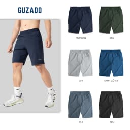 Thumbnail Combo 2 quần đùi nam thể thao Guzado Cạp Chun,Vải Gió Thoáng Mát Vận Động Thoải Mái CB2GSR01 2